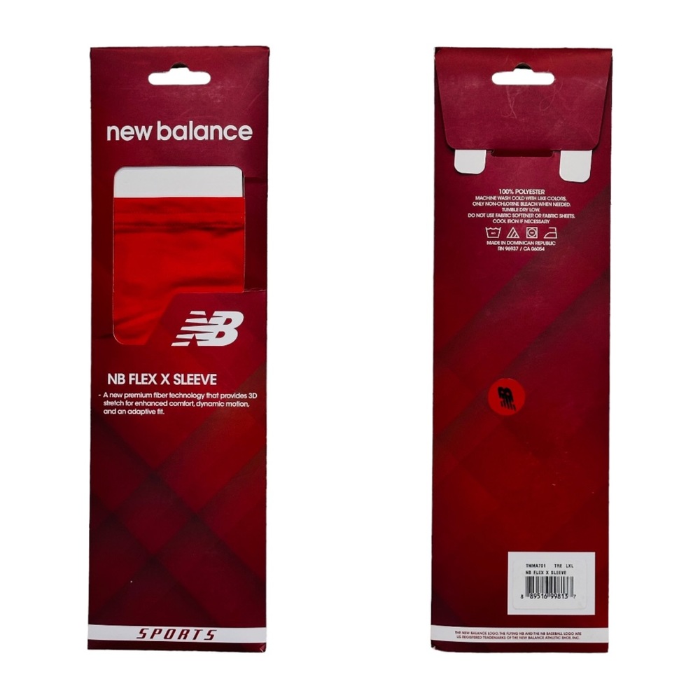 New Balance Flex Arm Sleeve - Baseball / Basketball Compression - Red - Picture 3 of 7
